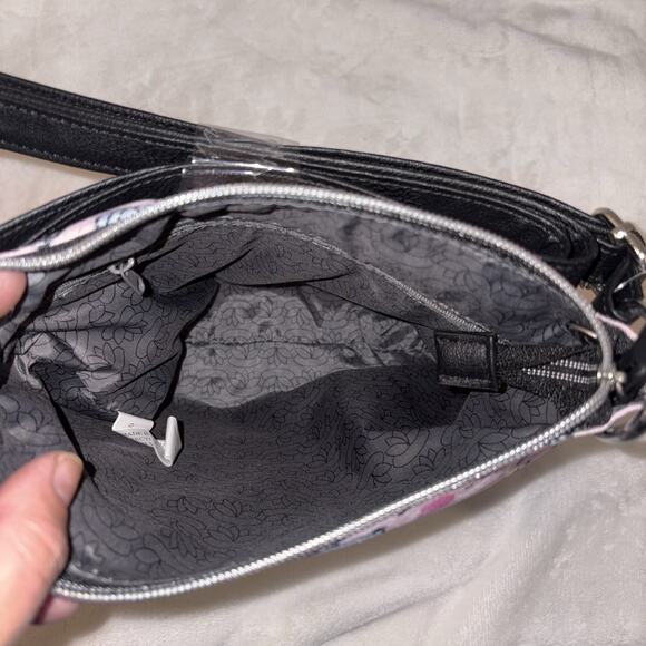 Lily Bloom Nylon Pink Dog Paws Lined Handbag Purse Puppy Crossbody NEW - Picture 5 of 8